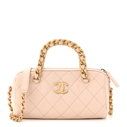 Chanel Caviar Quilted Small Fashion Therapy Bowling Bag Beige 1 of 11