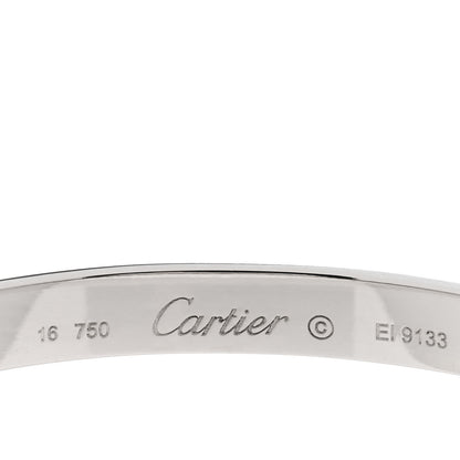 Cartier 18K White Gold LOVE Bracelet 16 3 of 5