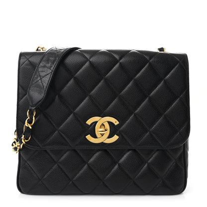Chanel Caviar Quilted XL Single Flap Black 1 of 12
