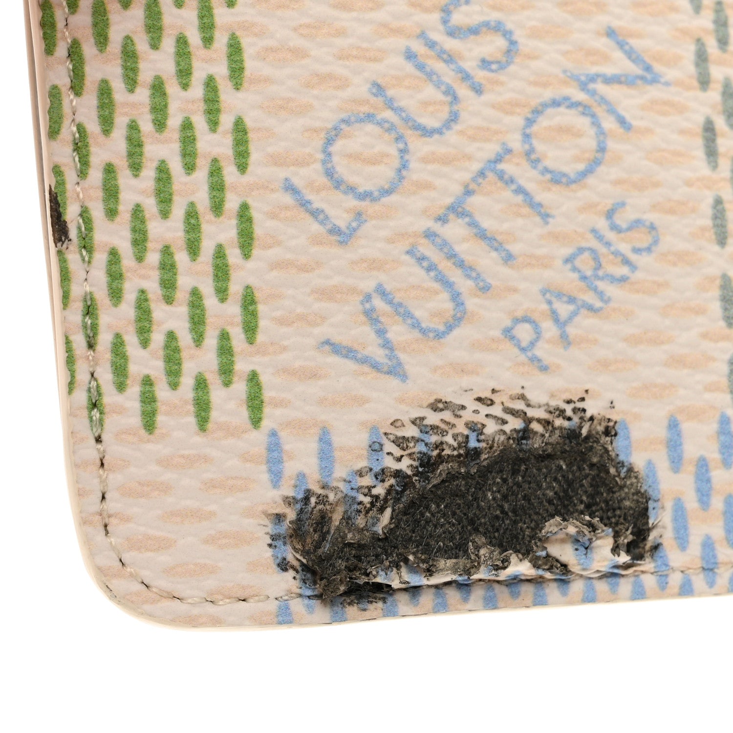 Louis Vuitton Damierlicious Zipped Romy Card Holder Pistachio Green 7 of 7