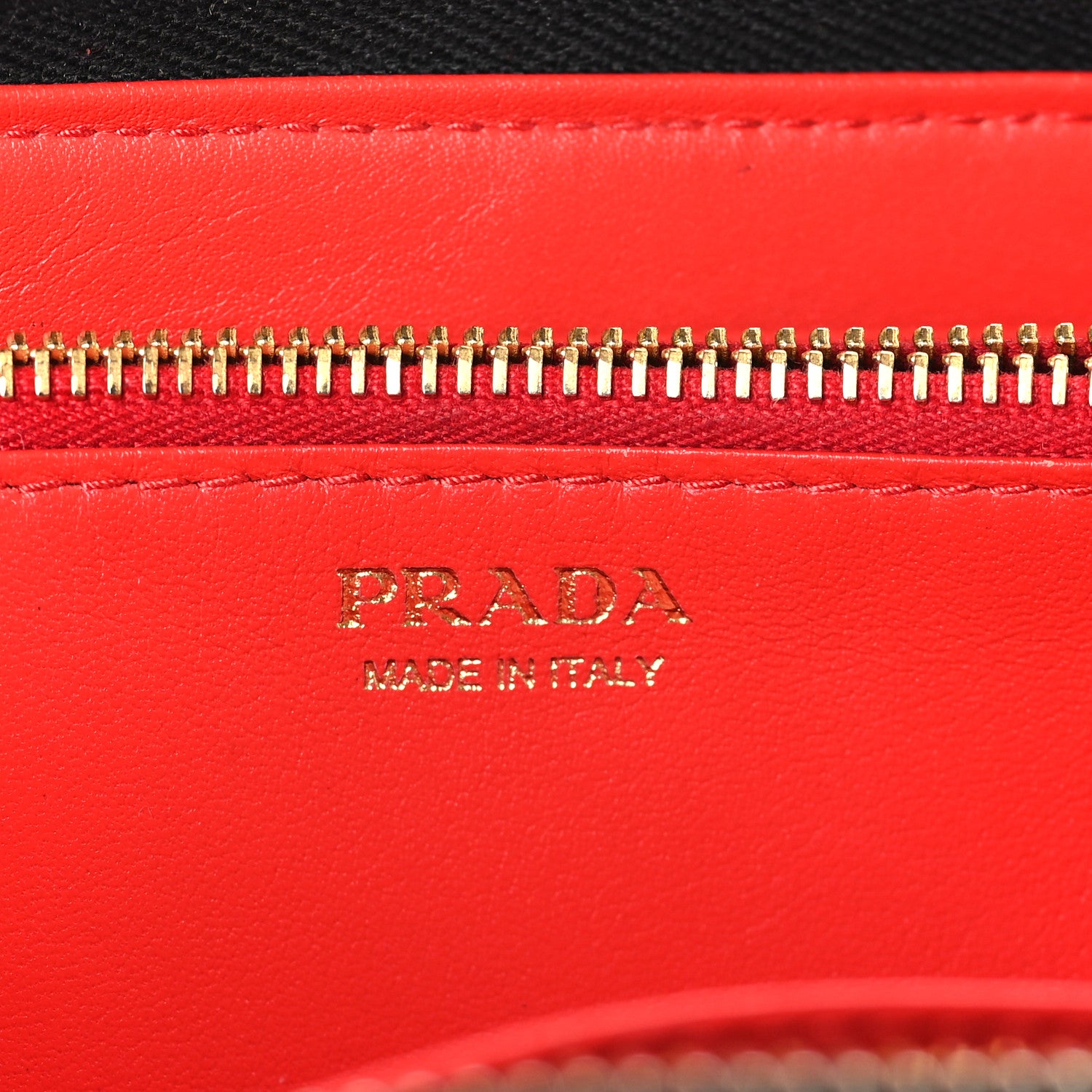 Prada Vitello Move Bi-Color Zip Around Wallet Black Lacca 6 of 9