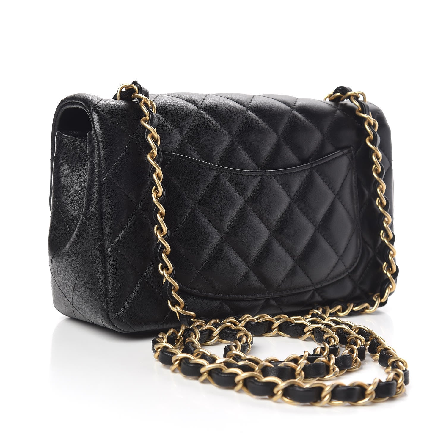 Chanel Lambskin Quilted Mini Rectangular Flap Black 3 of 11