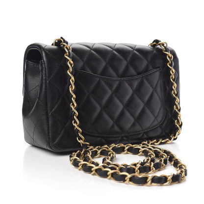 Chanel Lambskin Quilted Mini Rectangular Flap Black 3 of 11