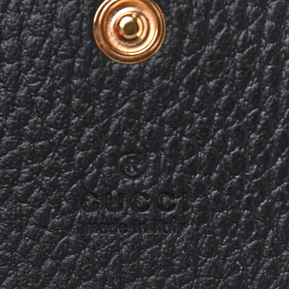 Gucci Dollar Calfskin GG Supreme Monogram GG Marmont Card Case Black Beige Ebony 6 of 7