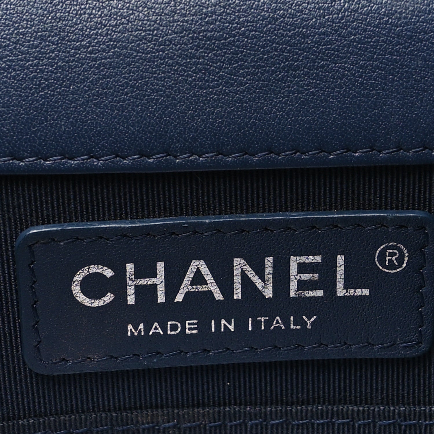 Chanel Calfskin Quilted North South Boy Flap Navy 6 of 12