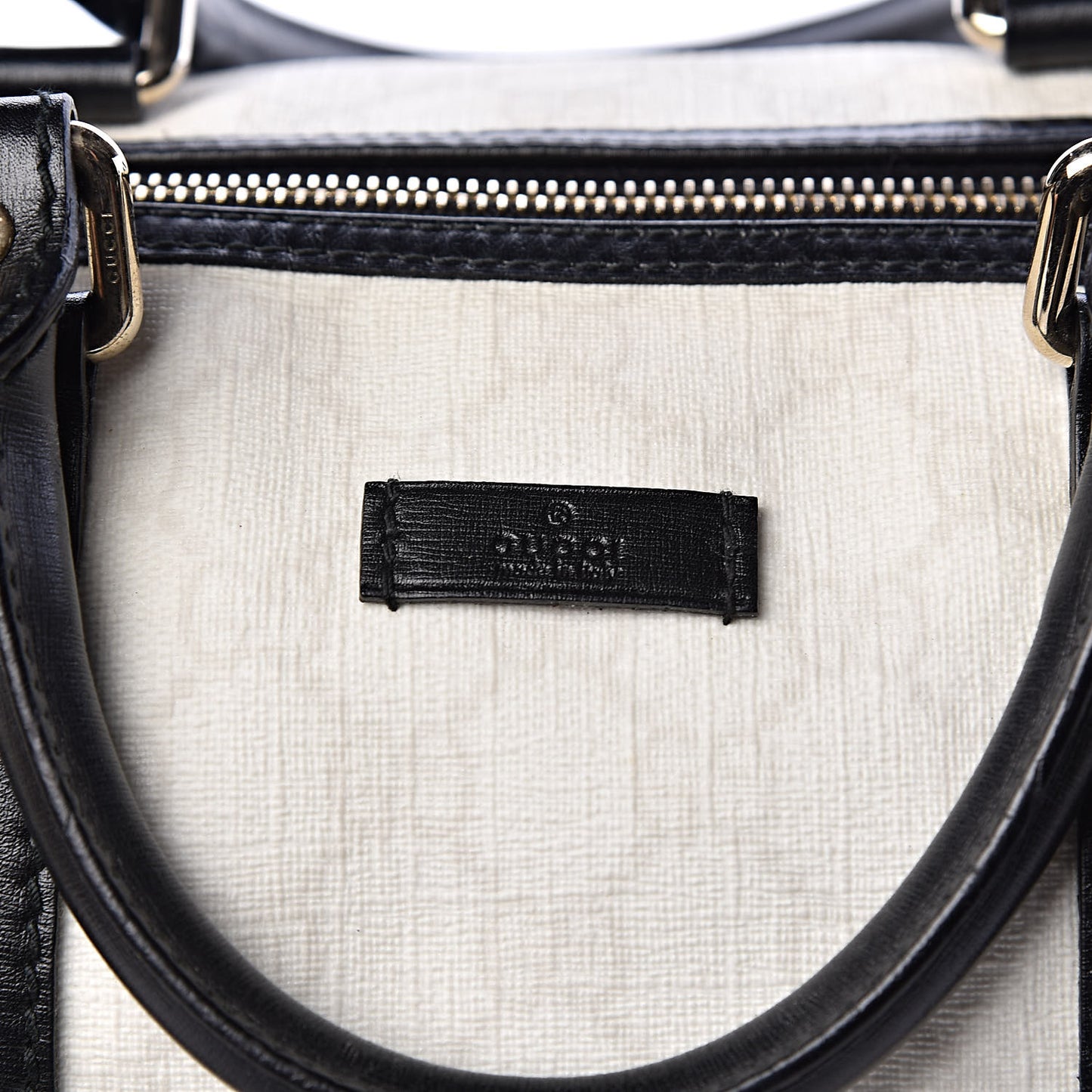 GG Plus Monogram Medium Joy Boston White Black