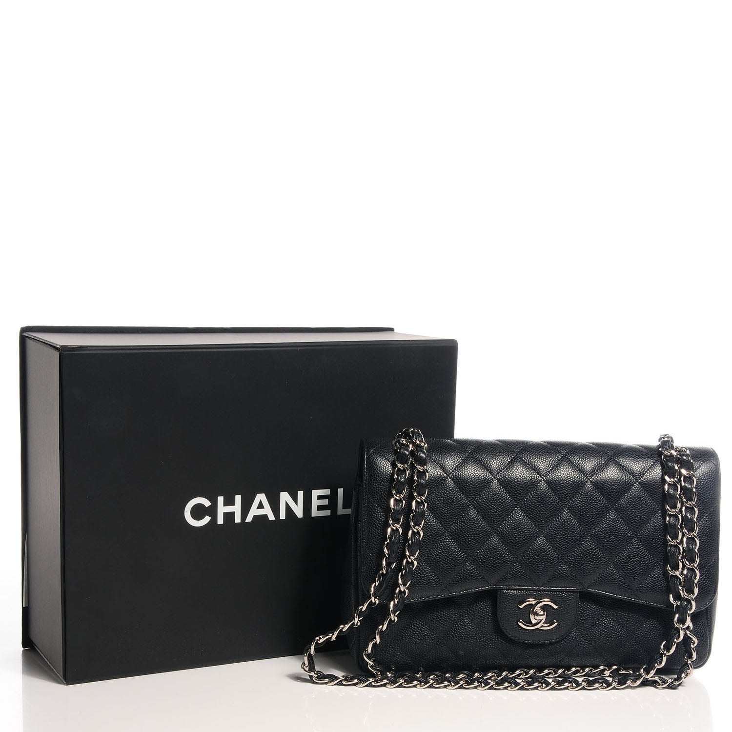 Chanel Caviar Quilted Jumbo Double Flap Black 5 of 9