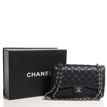 Chanel Caviar Quilted Jumbo Double Flap Black 5 of 9