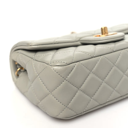Chanel Lambskin Quilted Mini Rectangular Pearl Crush Flap Grey 9 of 11