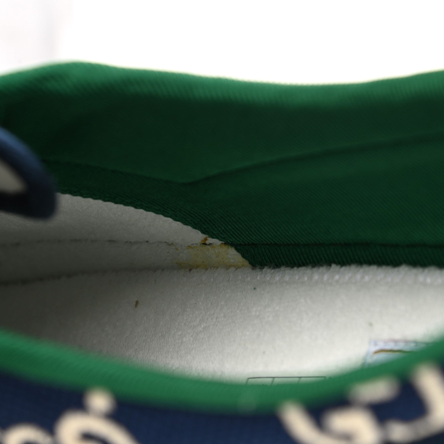 Gucci Cotton GG Monogram Web Mens 1977 Tennis Sneakers 10 Ink Ivory Blue 8 of 9