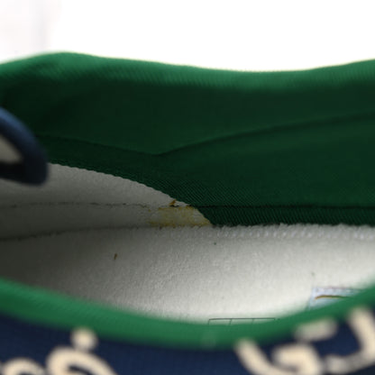 Gucci Cotton GG Monogram Web Mens 1977 Tennis Sneakers 10 Ink Ivory Blue 8 of 9