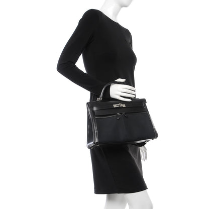 Hermes Box Toile Lakis Kelly Black 2 of 10