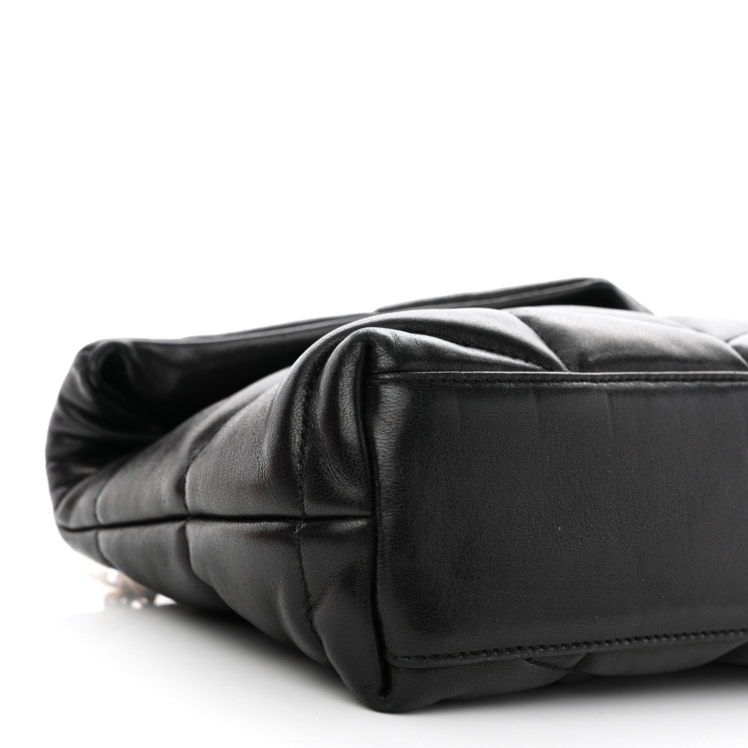 Saint Laurent Lambskin Quilted Toy Loulou Puffer Monogram Chain Satchel Black 10 of 11
