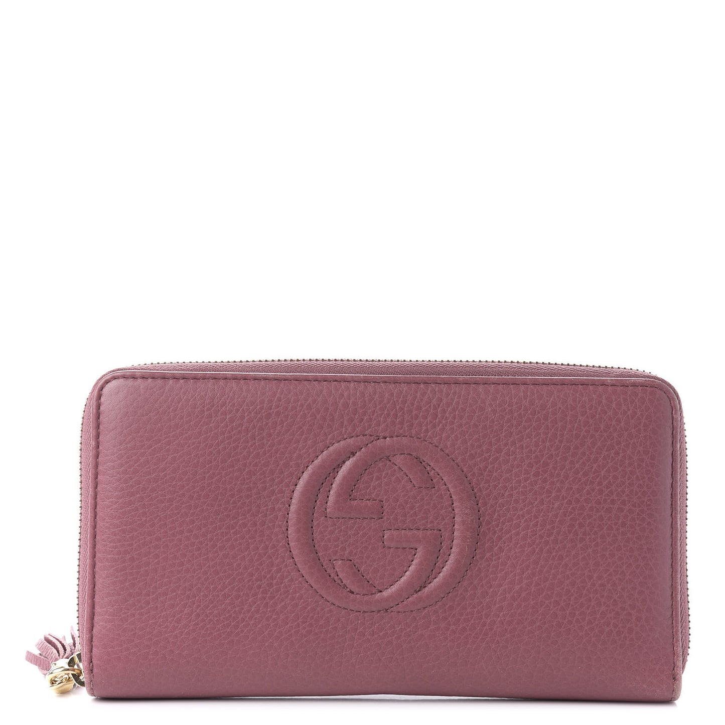 Pebbled Calfskin Soho Zip Around Wallet Peonia Flower