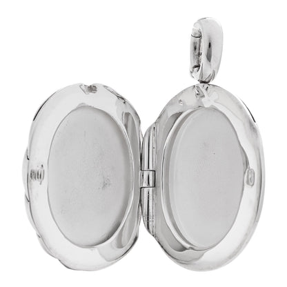David Yurman Sterling Silver Sculpted Cable Oval Locket Amulet Pendant 4 of 6