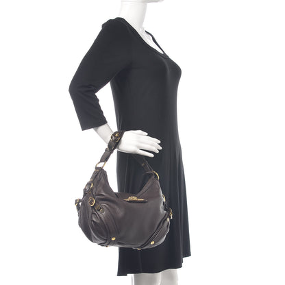 Versace Calfskin Shoulder Bag Brown 2 of 17