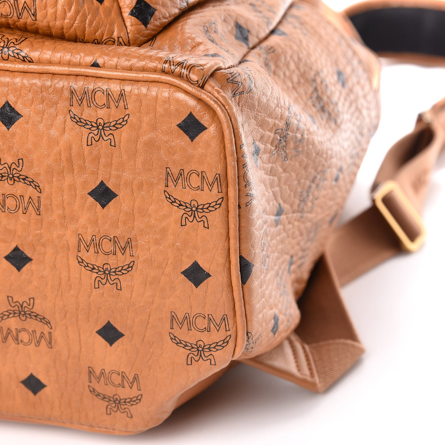 Visetos Chevron Stripe Medium Stark Backpack Cognac