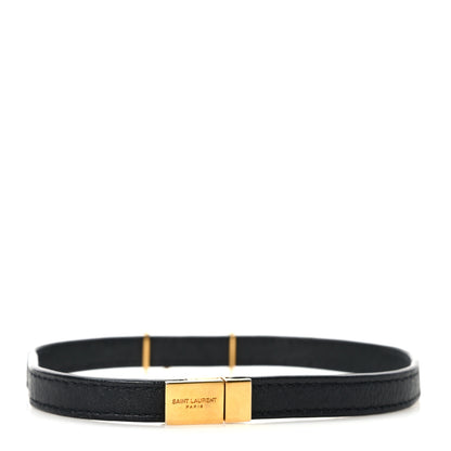 Saint Laurent Calfskin Opyum Double Wrap Bracelet M Black 3 of 4