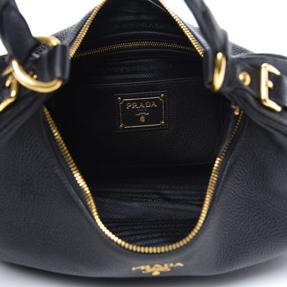 Prada Vitello Daino Hobo Black 5 of 9