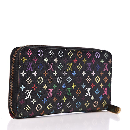 Louis Vuitton Monogram Multicolor Zippy Wallet Black Grenade 2 of 14