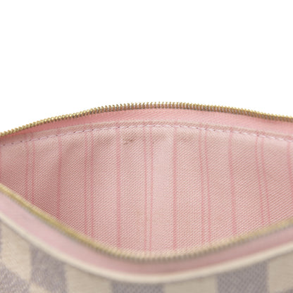 Louis Vuitton Damier Azur Neverfull MM GM Pochette Rose Ballerine 14 of 15