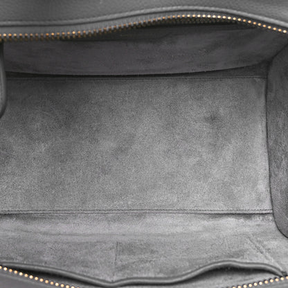 Celine Baby Drummed Calfskin Micro Luggage Kohl 5 of 9