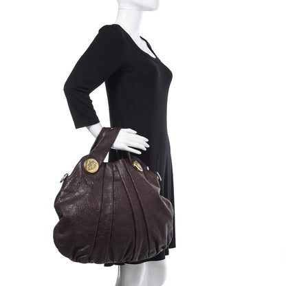 Gucci Guccissima Medium Hysteria Top Handle Bag Chocolate 2 of 9