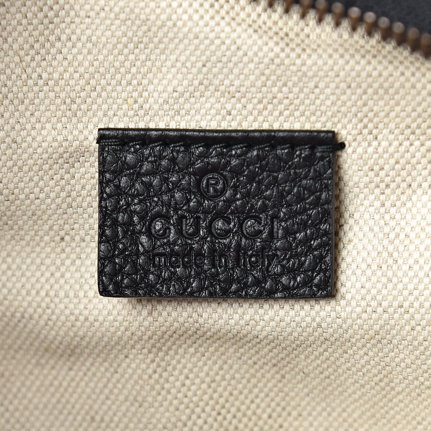 Gucci Grained Calfskin Logo Belt Bag Black 7 of 10