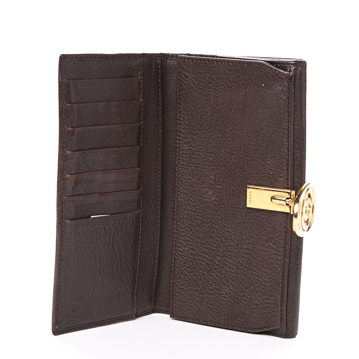 Gucci Monogram Interlocking GG Continental Wallet Dark Brown 4 of 10