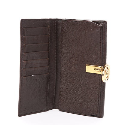 Gucci Monogram Interlocking GG Continental Wallet Dark Brown 4 of 10