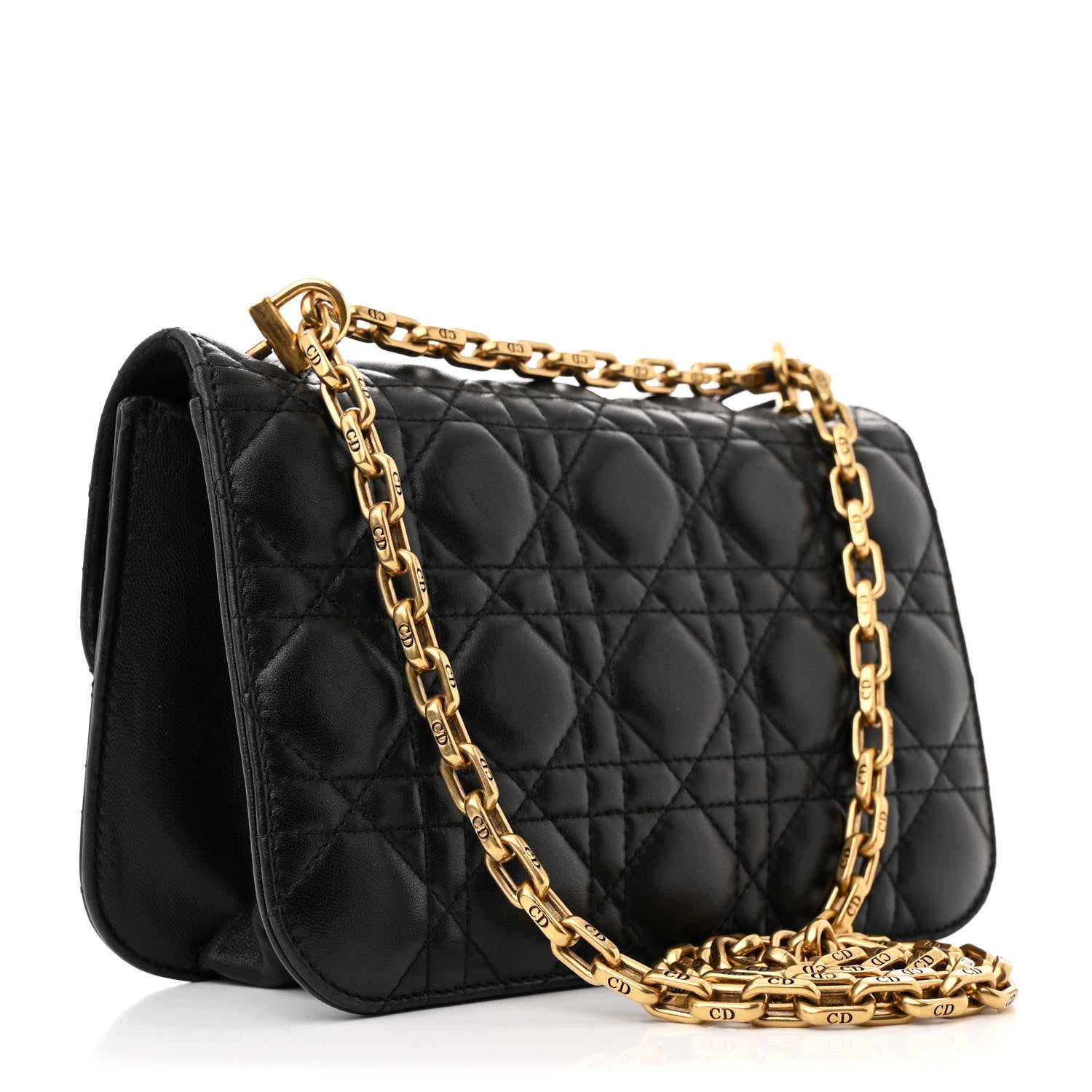 Christian Dior Lambskin Cannage Small Dioraddict Flap Bag Black 3 of 11