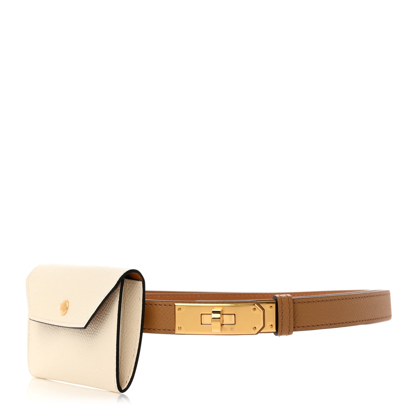 Epsom Kelly Pocket Belt Biscuit Nata