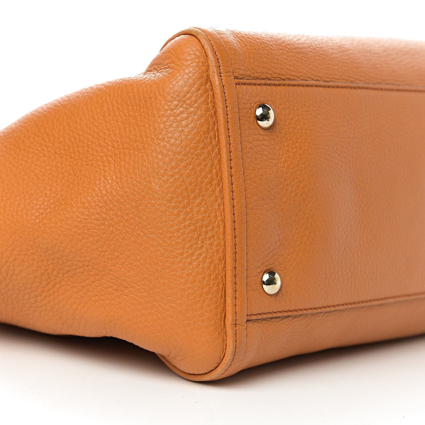 Pebbled Calfskin Medium Soho Shoulder Bag Curcuma