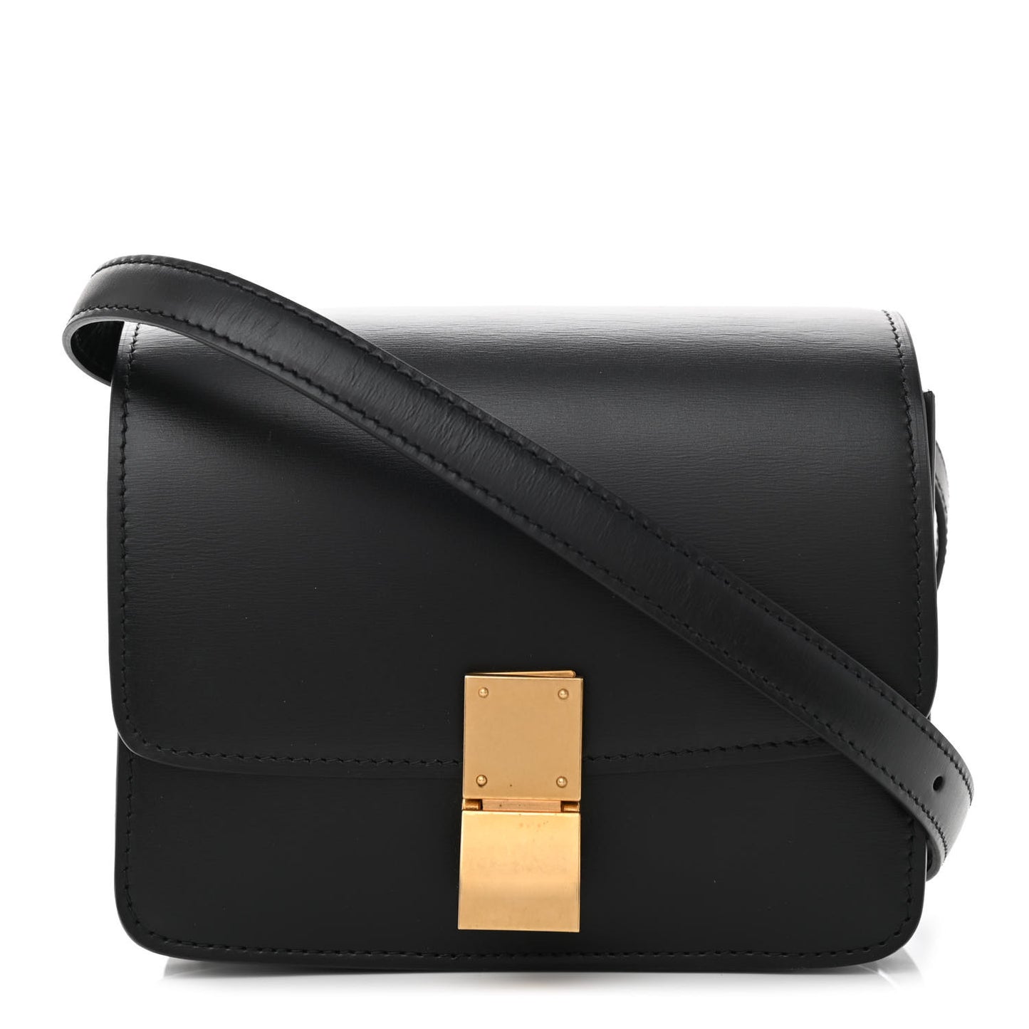 Box Calfskin Small Classic Box Flap Bag Black