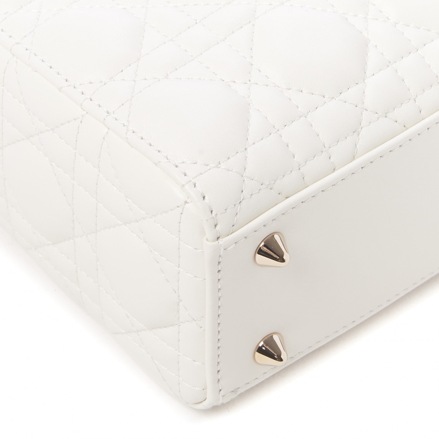Christian Dior Lambskin Cannage Small My ABCDior Lady Dior White 7 of 11
