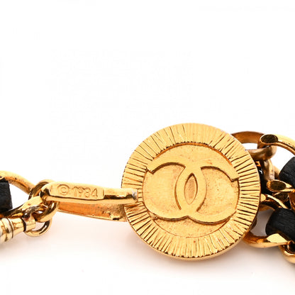 Chanel Lambskin Chain CC Medallion Belt Black Gold 3 of 4