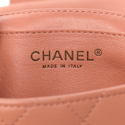 Chanel Lambskin Quilted Mini Square Flap Dark Beige 8 of 11