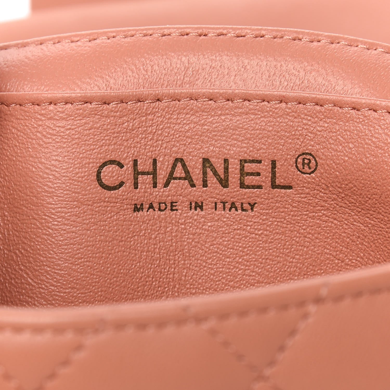 Chanel Lambskin Quilted Mini Square Flap Dark Beige 8 of 11