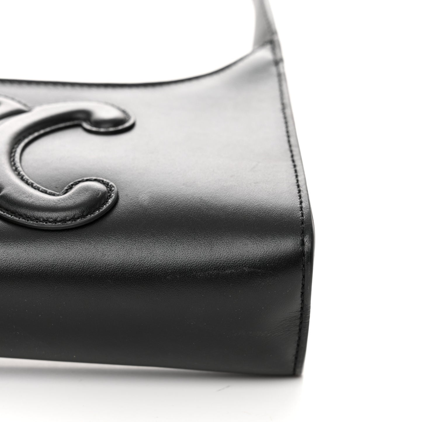 Smooth Calfskin Cuir Triomphe Shoulder Bag Black