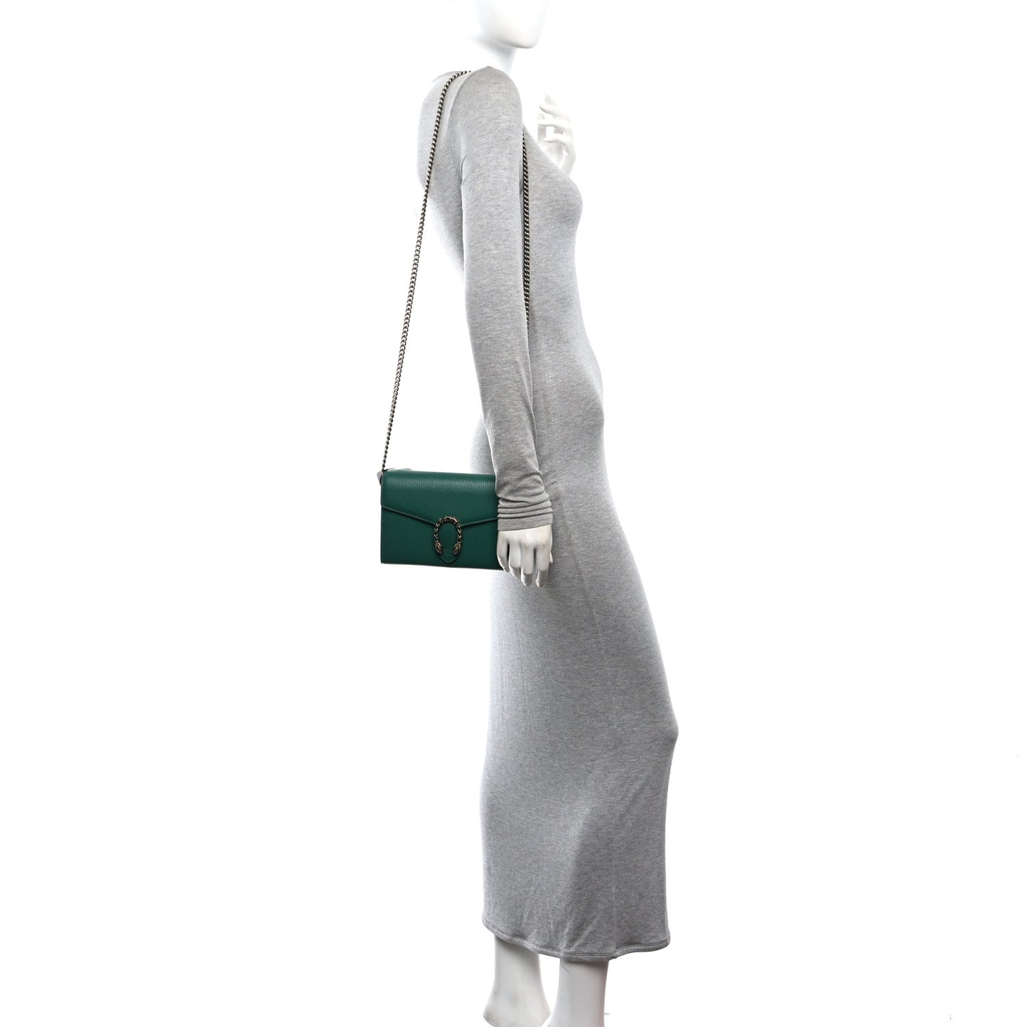 Calfskin Mini Dionysus Chain Wallet Emerald