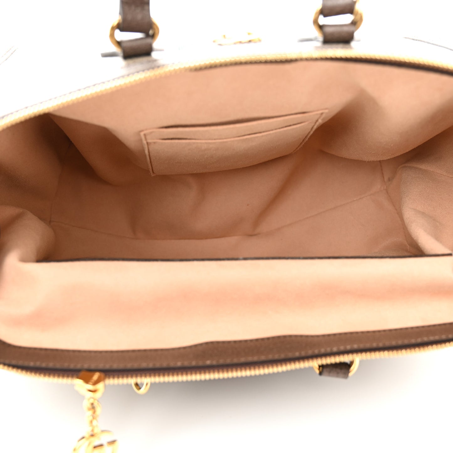 GG Supreme Monogram Web Medium Ophidia Tote Bag Brown