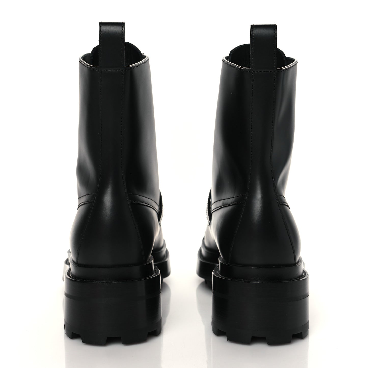 Glossed Calfskin Funk Ankle Boots 37.5 Black