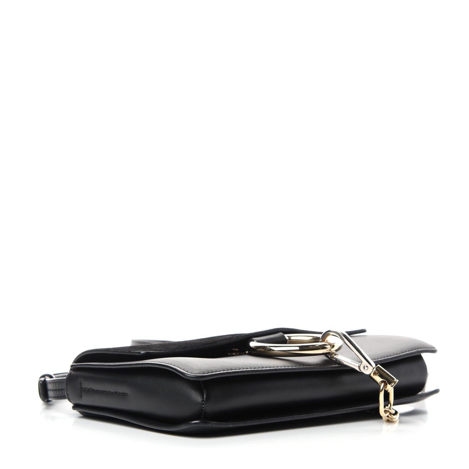 Chloe Suede Calfskin Small Faye Shoulder Bag Black 4 of 10