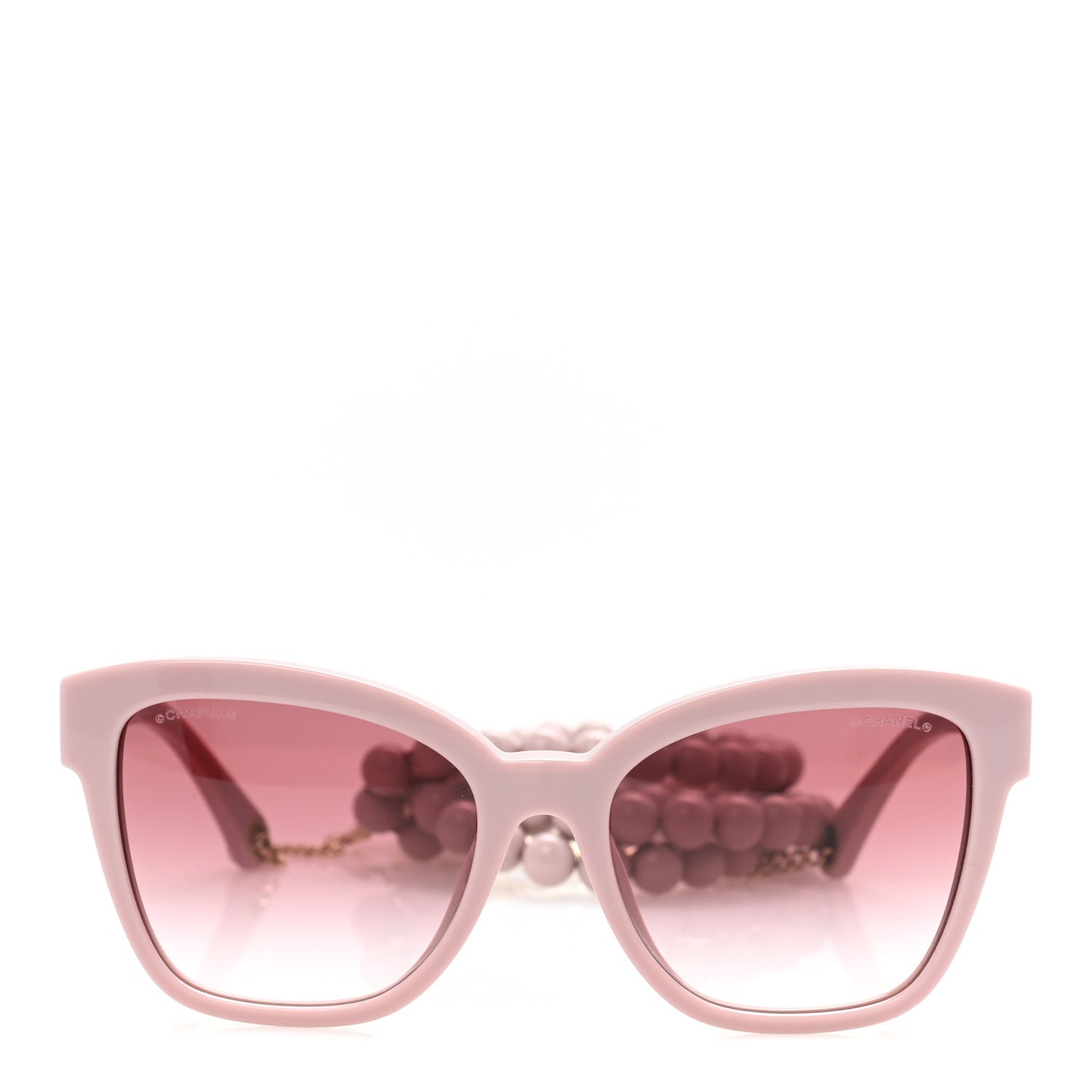 Acetate Chain Square Sunglasses 5487-A Pink