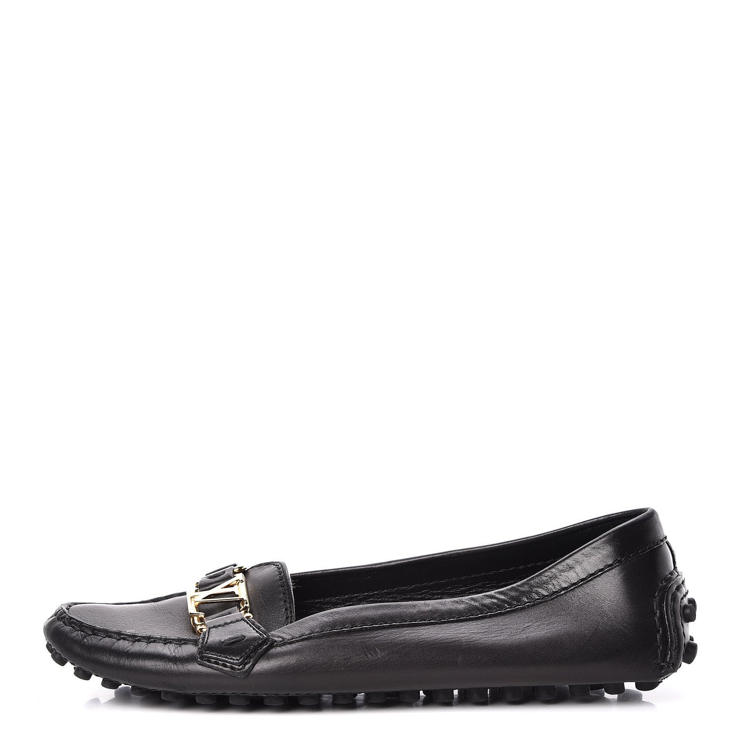 Louis Vuitton Calfskin Oxford Loafers 38 Black 1 of 10