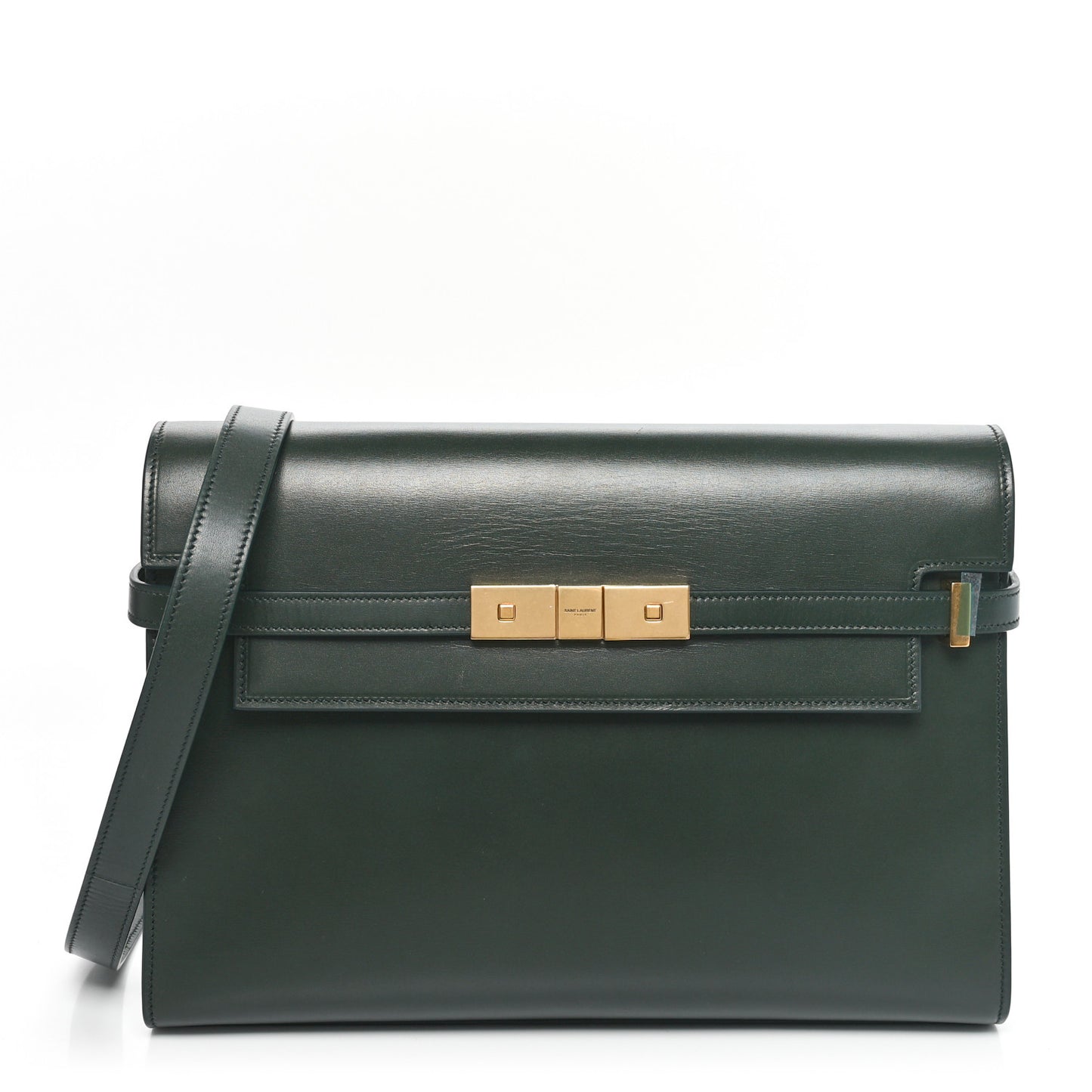 Smooth Calfskin Manhattan Shoulder Bag Dark Green