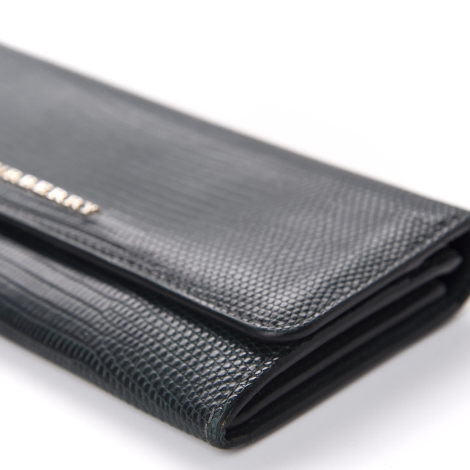 Burberry Lizard Continental Flap Wallet Dark Cyan 7 of 9