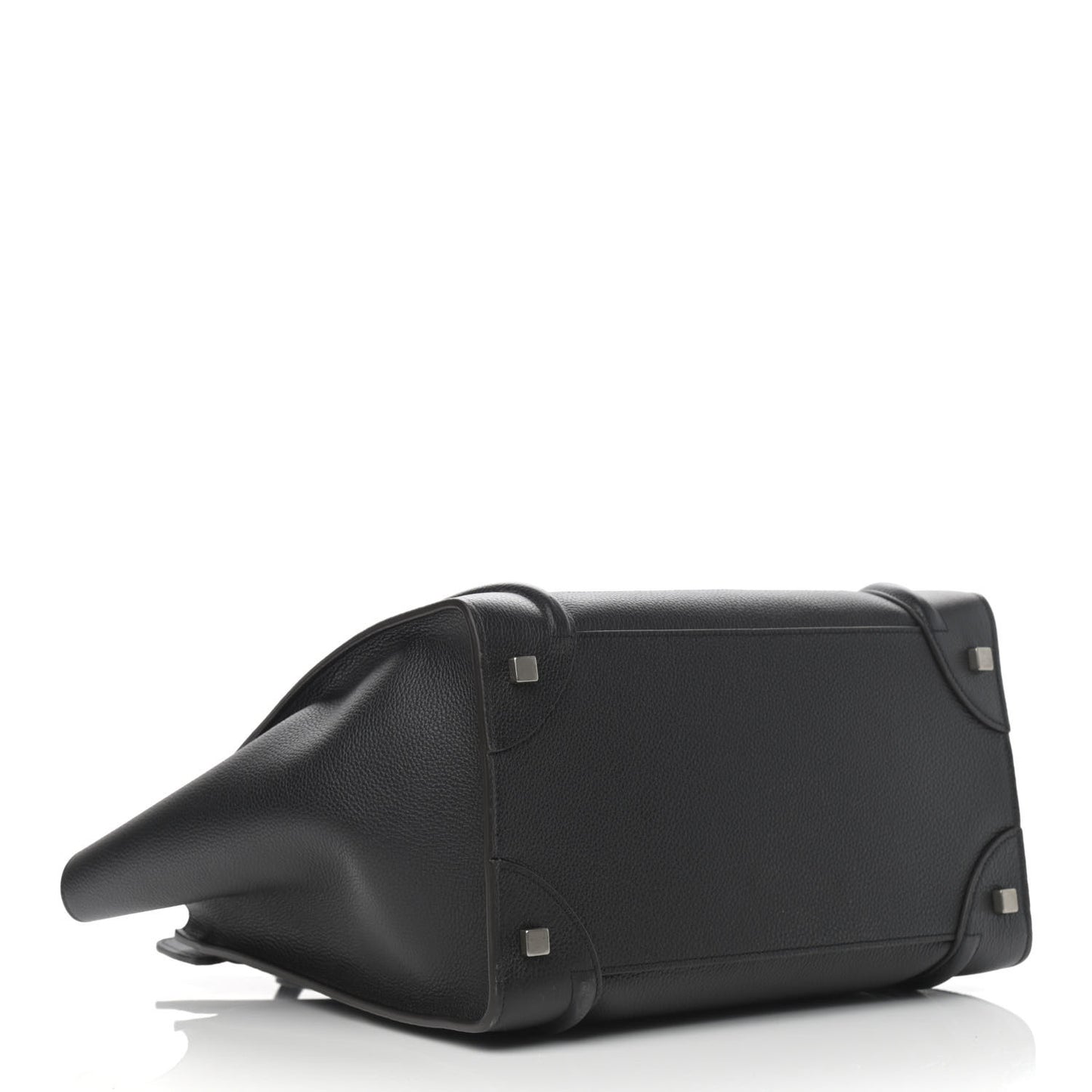 Drummed Calfskin Mini Luggage Black