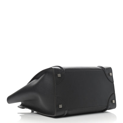 Celine Drummed Calfskin Mini Luggage Black 4 of 11