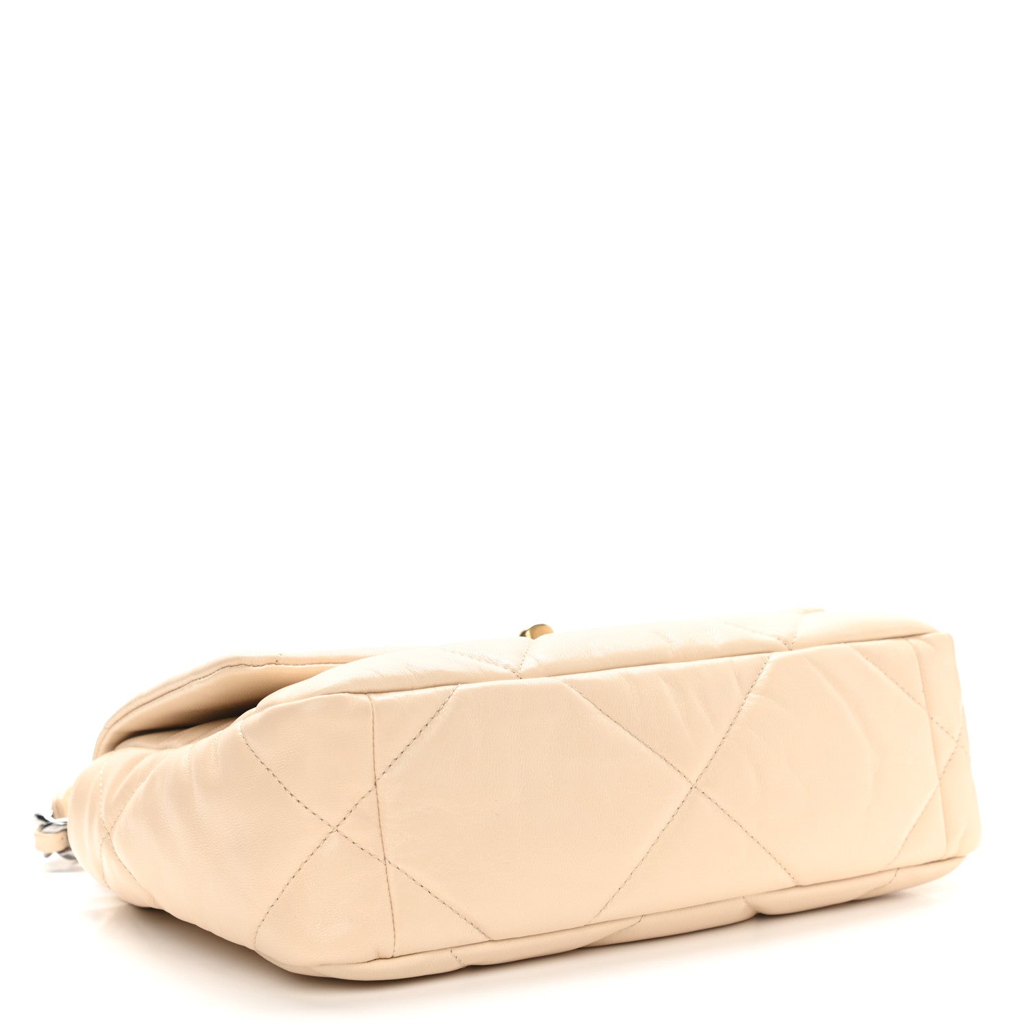 Chanel Goatskin Quilted Medium Chanel 19 Flap Beige 4 of 10